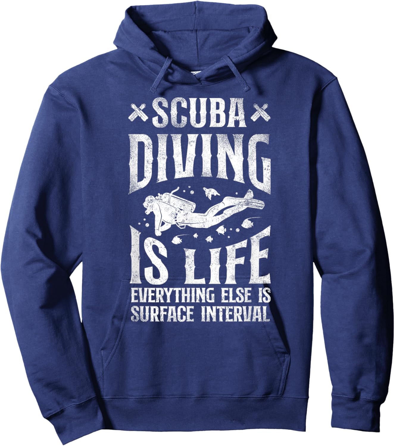Diver Scuba Diving Is Life Everything Else Surface Interval Hoodie - Hoodie | Navy