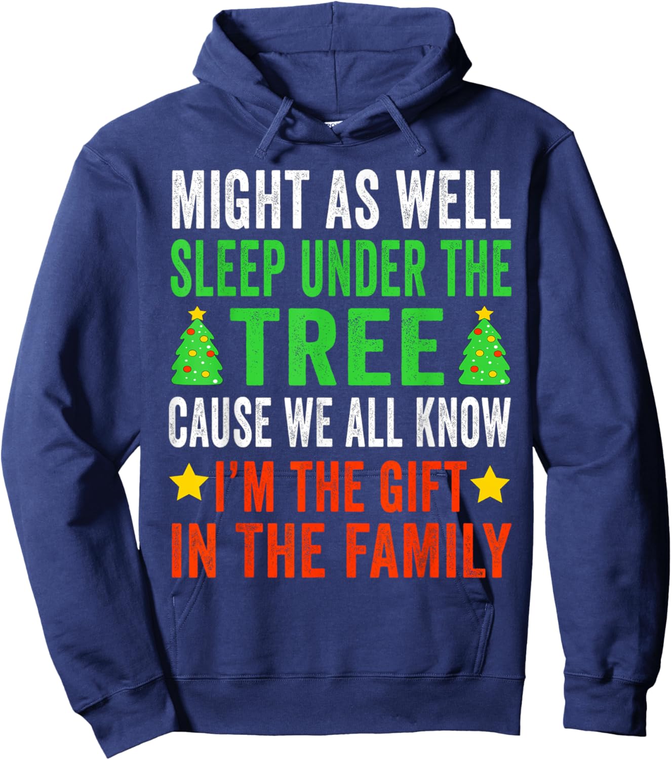 Funny Christmas Kids Christmas Pajamas Girls Boys Hoodie - Hoodie | Navy