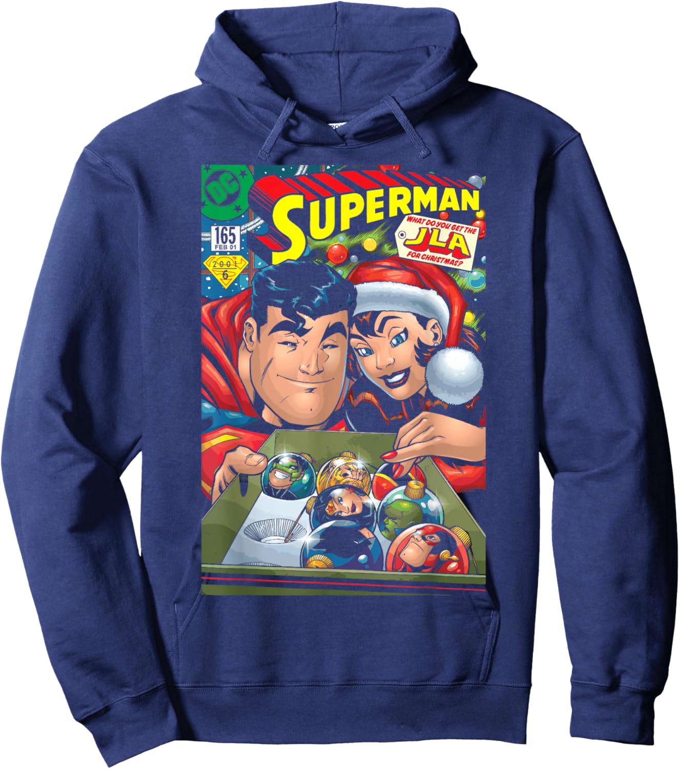 DC Superman Cover 165 Xmas Lois Lane Hoodie - Hoodie | Navy