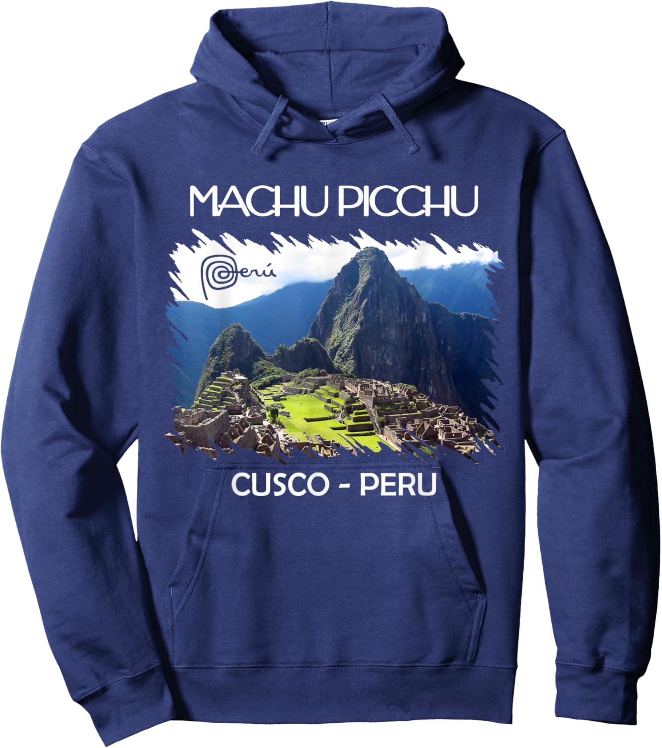 Vintage Peru shirt Cusco Machu Picchu llama jersey souvenir Hoodie - Hoodie | Navy