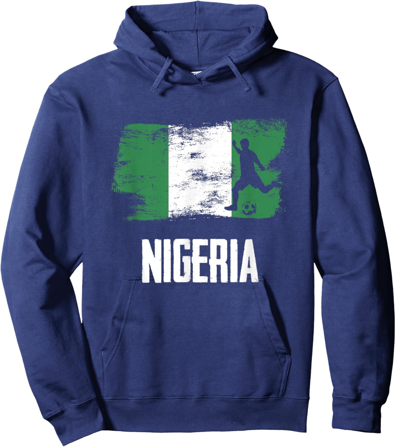 Nigeria Flag Jersey Nigerian Soccer Team Nigerian Hoodie - Hoodie | Navy