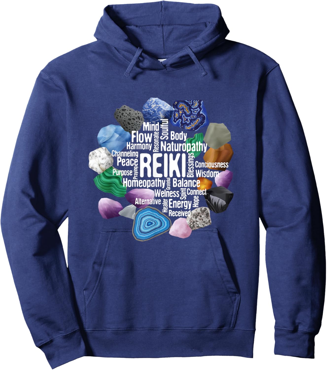 Reiki - Chakra Meditation Holistic Healer Peace Seeker Hoodie - Hoodie | Navy
