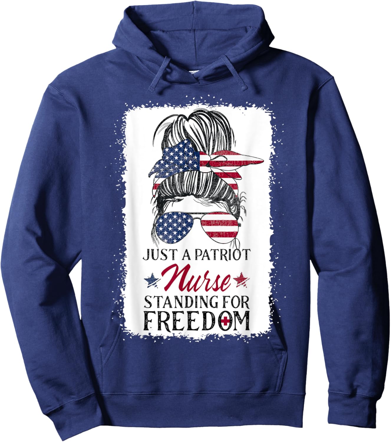 Nurses for Medical Freedom - Patriotic Nurse Women Kids Men Hoodie - Hoodie | Navy