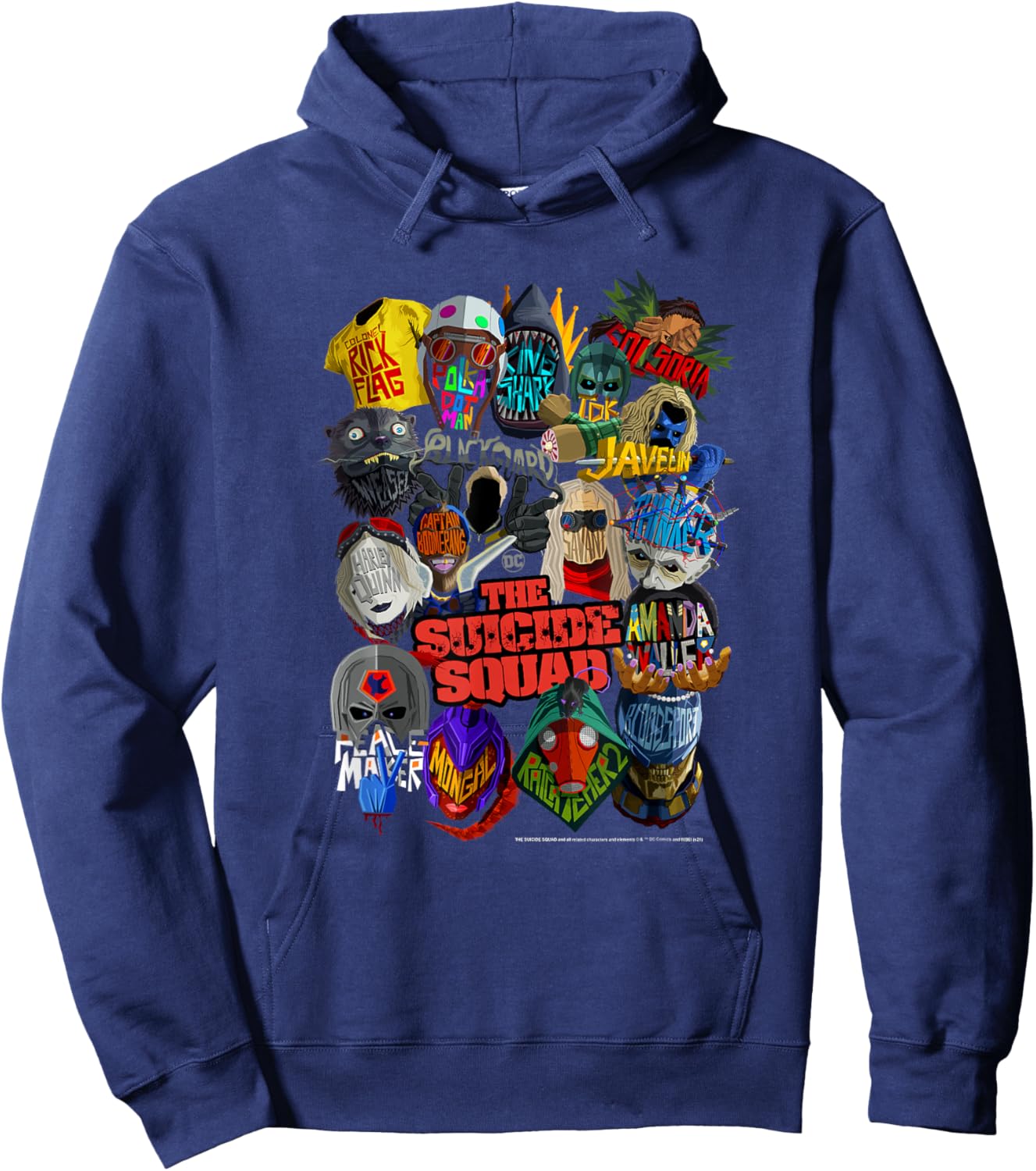The Suicide Squad The Whole Squad Poster Hoodie - Hoodie | Navy