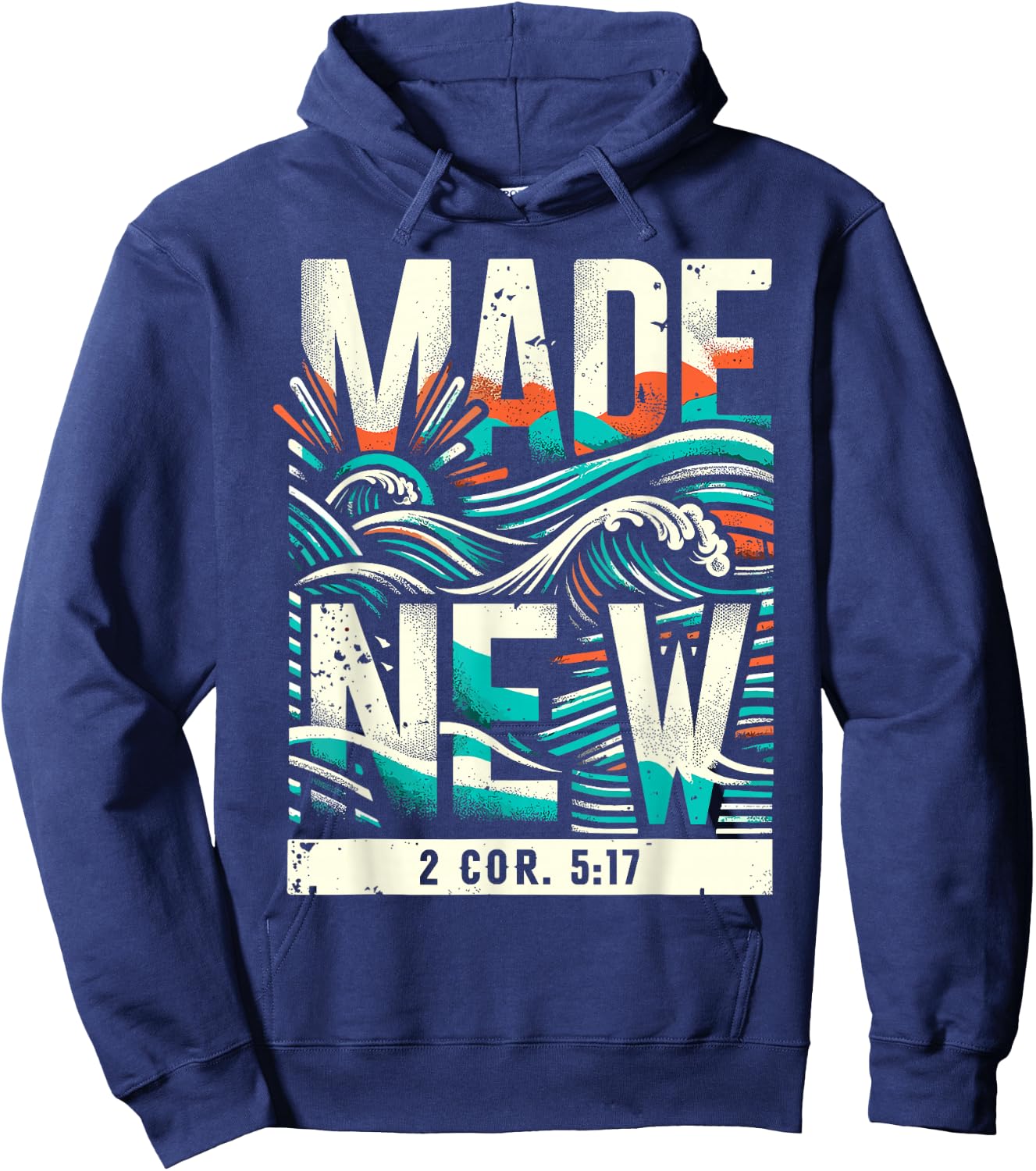 Made New Baptism Shirt Christian Shirts For Youth Baptized Hoodie - Hoodie | Navy