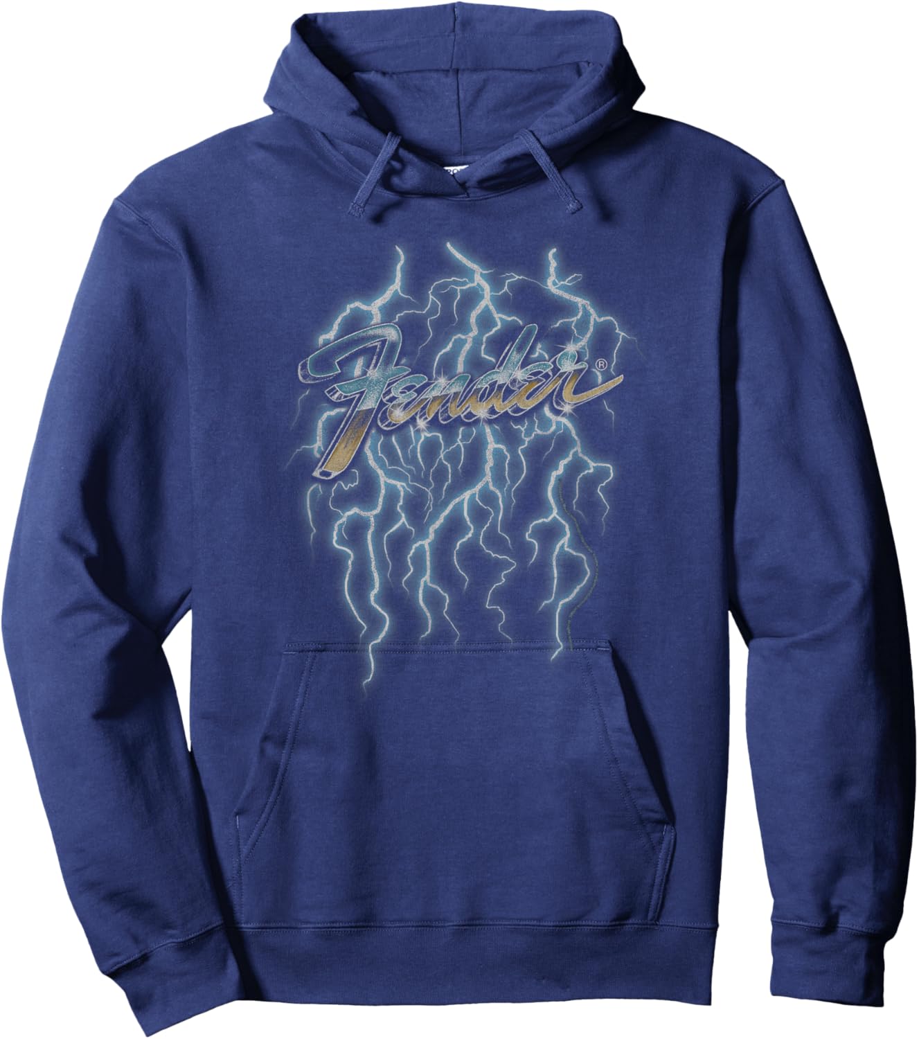Fender Lightning Bolts Logo Hoodie - Hoodie | Navy
