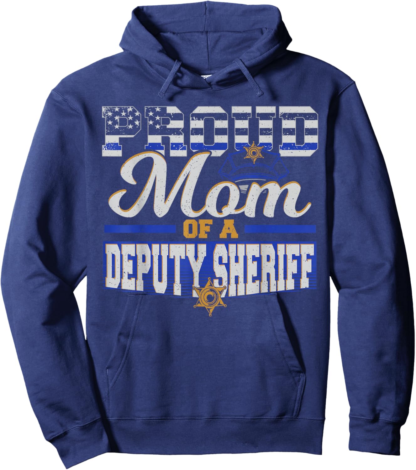 Proud Mom of a Deputy Sheriff Mother Police Officer Hoodie - Hoodie | Navy