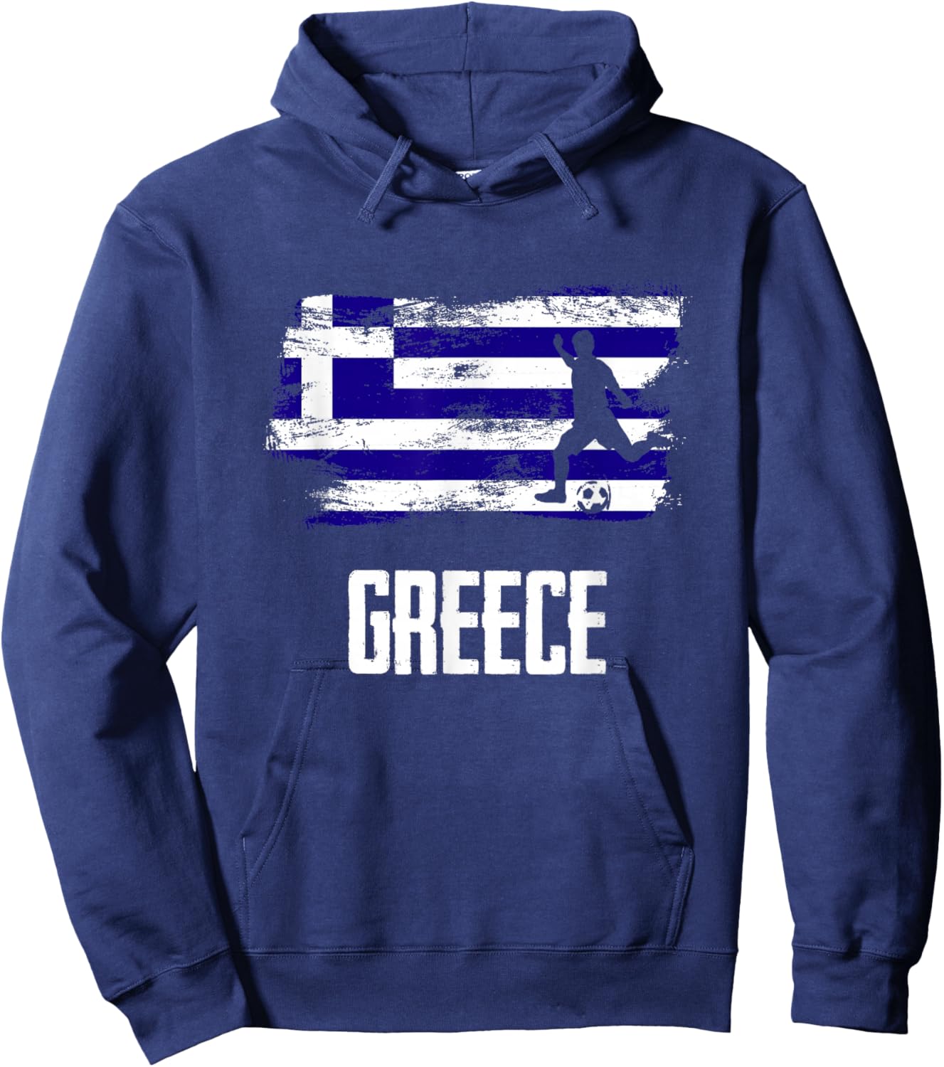Greece Flag Jersey Greek Soccer Team Greek Hoodie - Hoodie | Navy