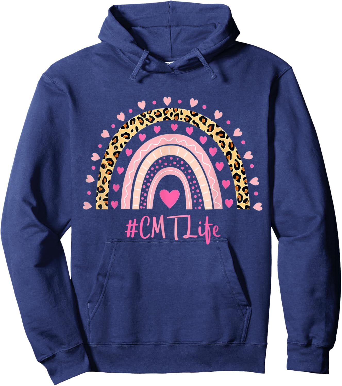 CMT Nurse Leopard Print Boho Rainbow NURSE'S WEEK Hoodie - Hoodie | Navy