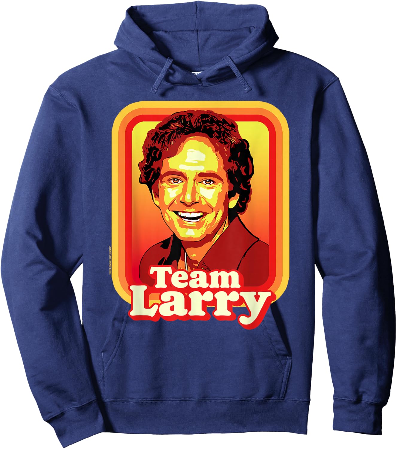 Team Larry! Retro Three's Company Vintage Hoodie - Hoodie | Navy