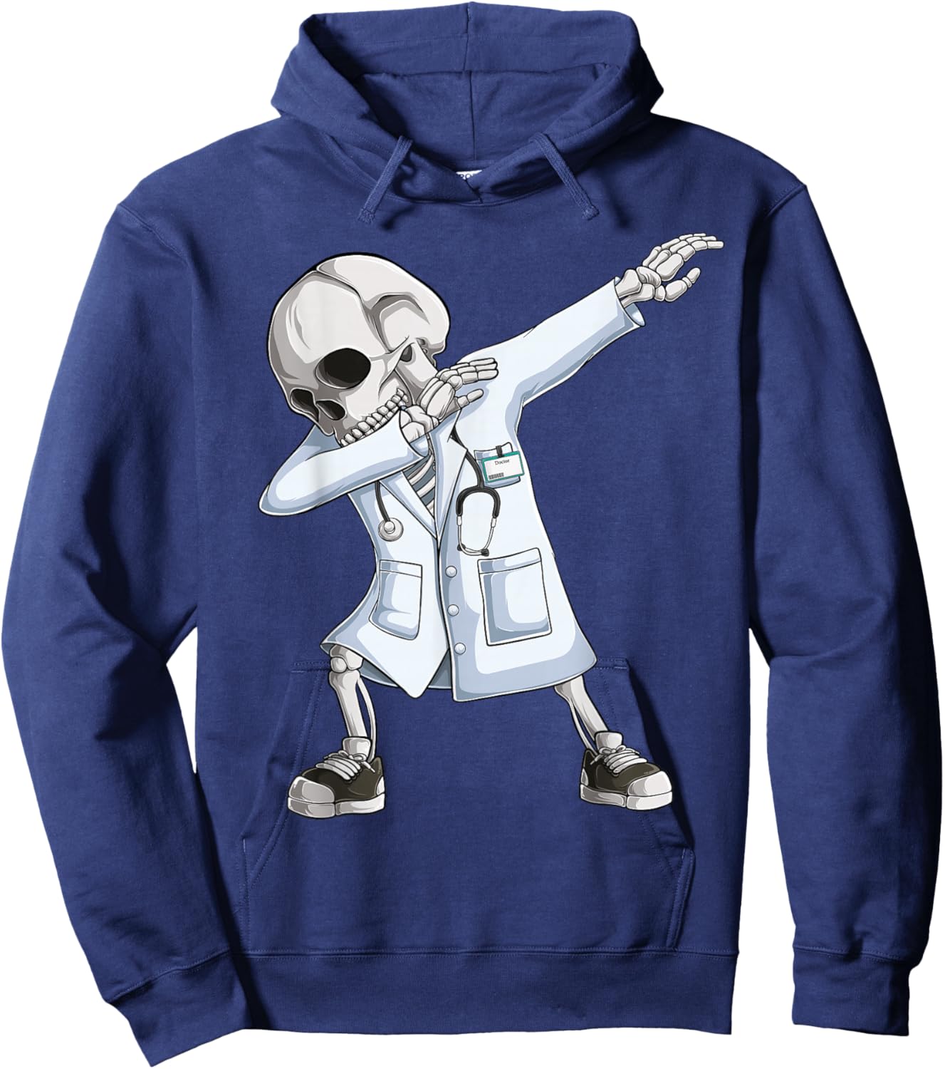 Dabbing Skeleton Doctor Halloween Costume Men Women Hoodie - Hoodie | Navy