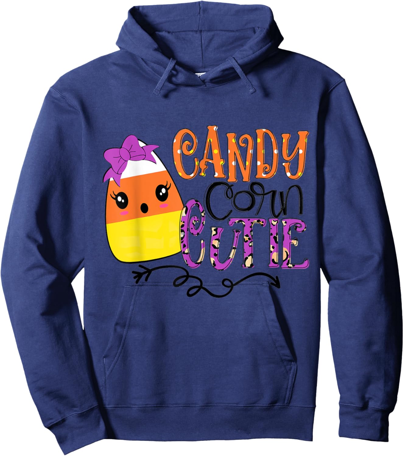 Candy Corn Cute Halloween Costume Men Women Kids Hoodie - Hoodie | Navy