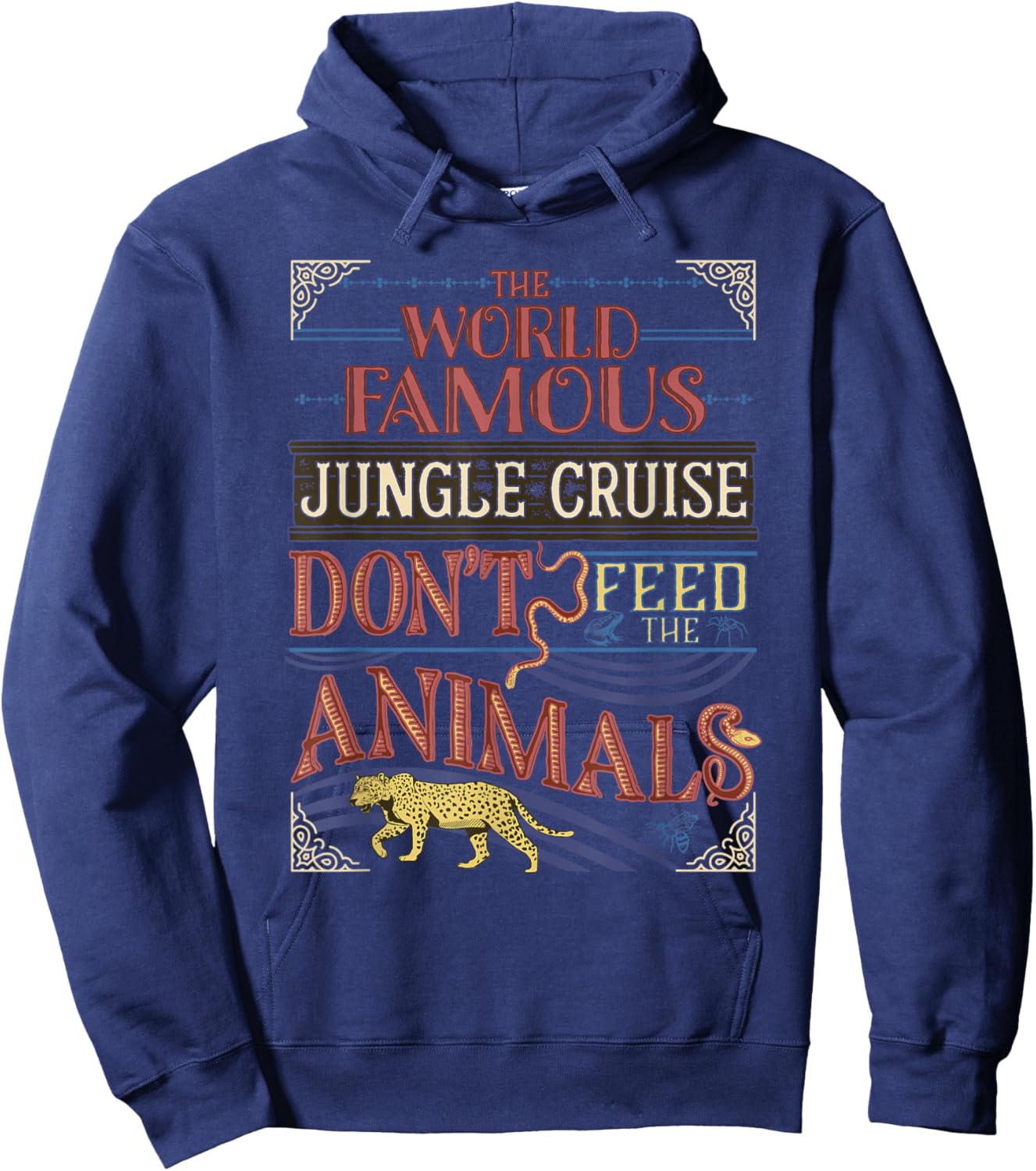 Disney Jungle Cruise World Famous Don't Feed The Animals V2 Hoodie - Hoodie | Navy