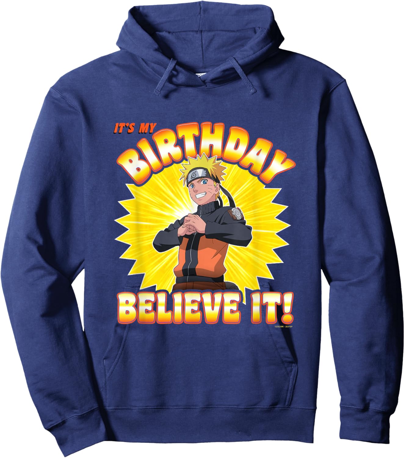 Naruto Shippuden Birthday Believe It Anime Hoodie - Hoodie | Navy