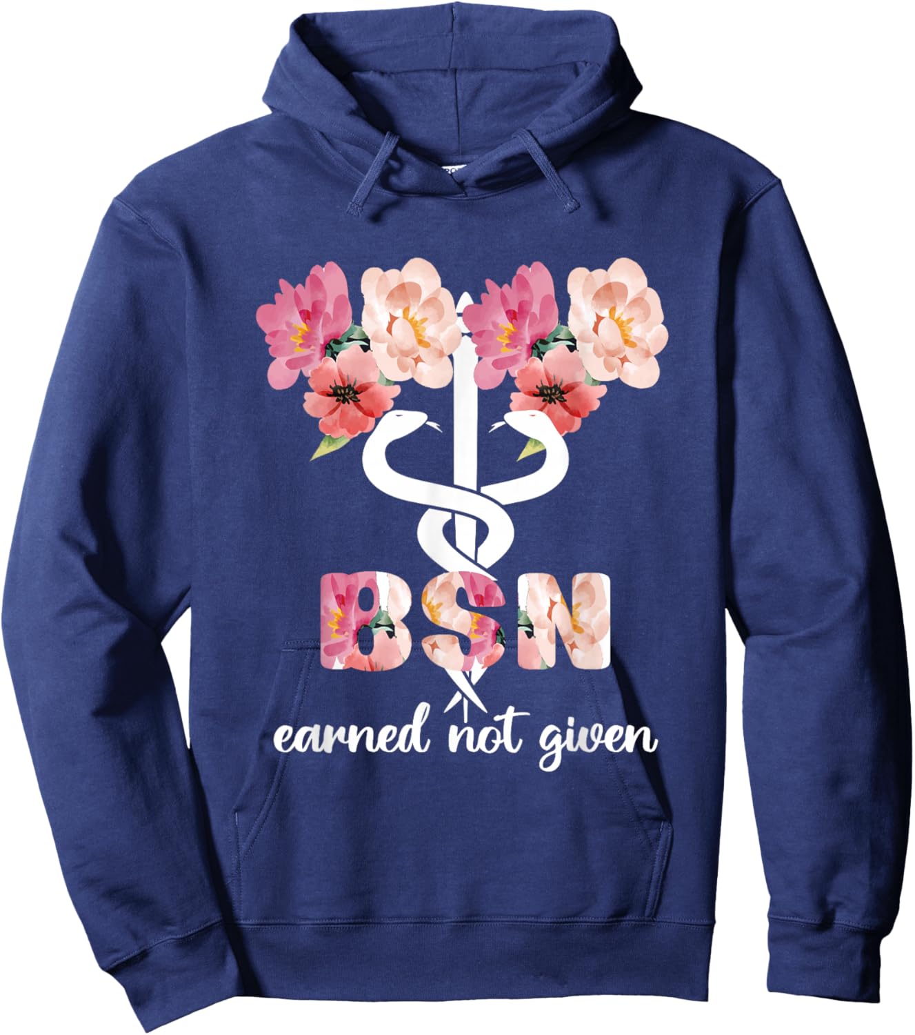 BSN Caduceus Bachelor Of Science In Nursing Student Hoodie - Hoodie | Navy