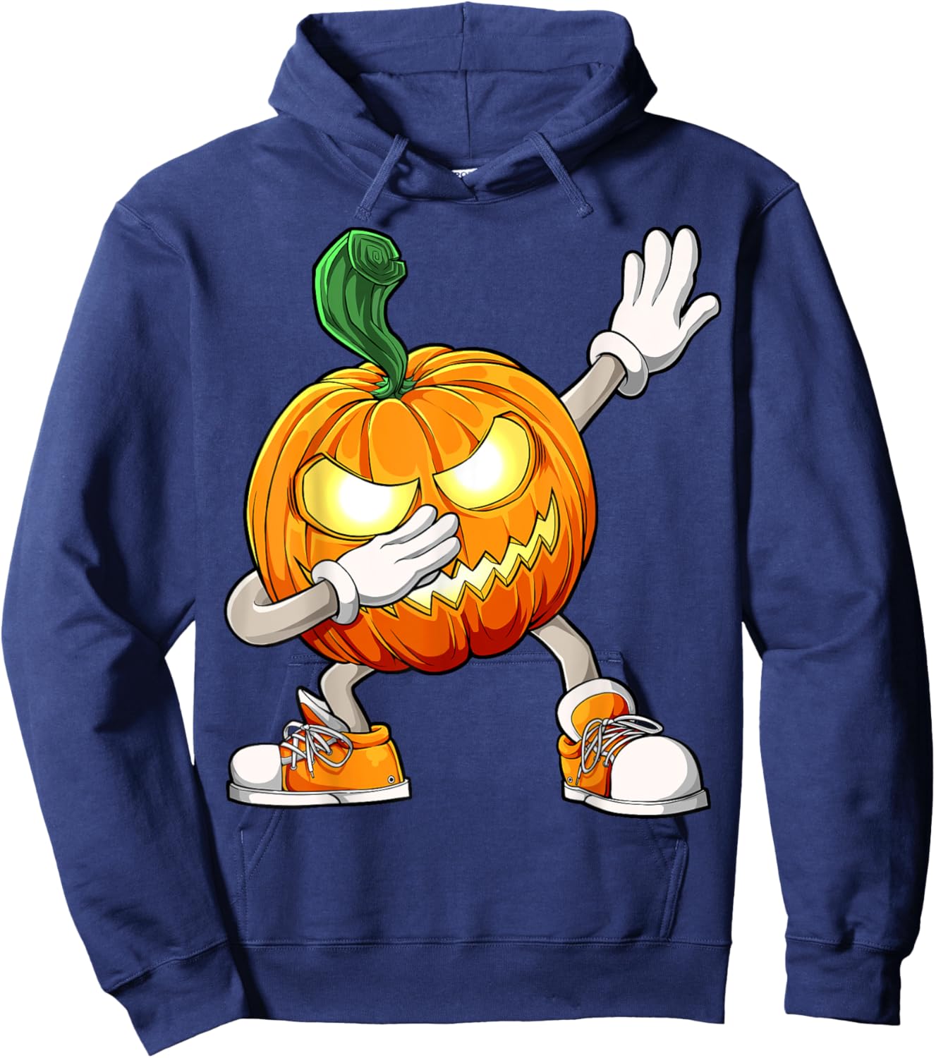Halloween Boys Dabbing Scary Pumpkin Jack O Lantern Dab Hoodie - Hoodie | Navy