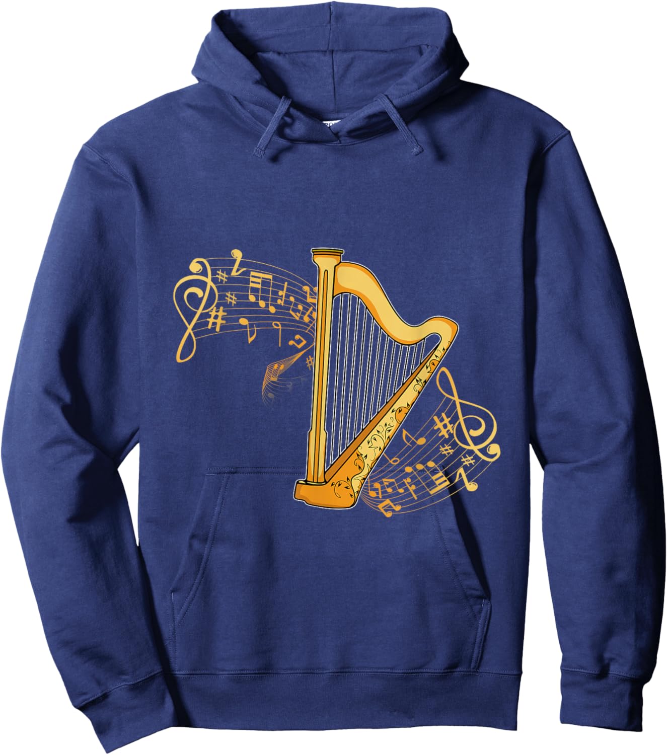Harp Player Girls Harpist Women Men Music Harp Hoodie - Hoodie | Navy