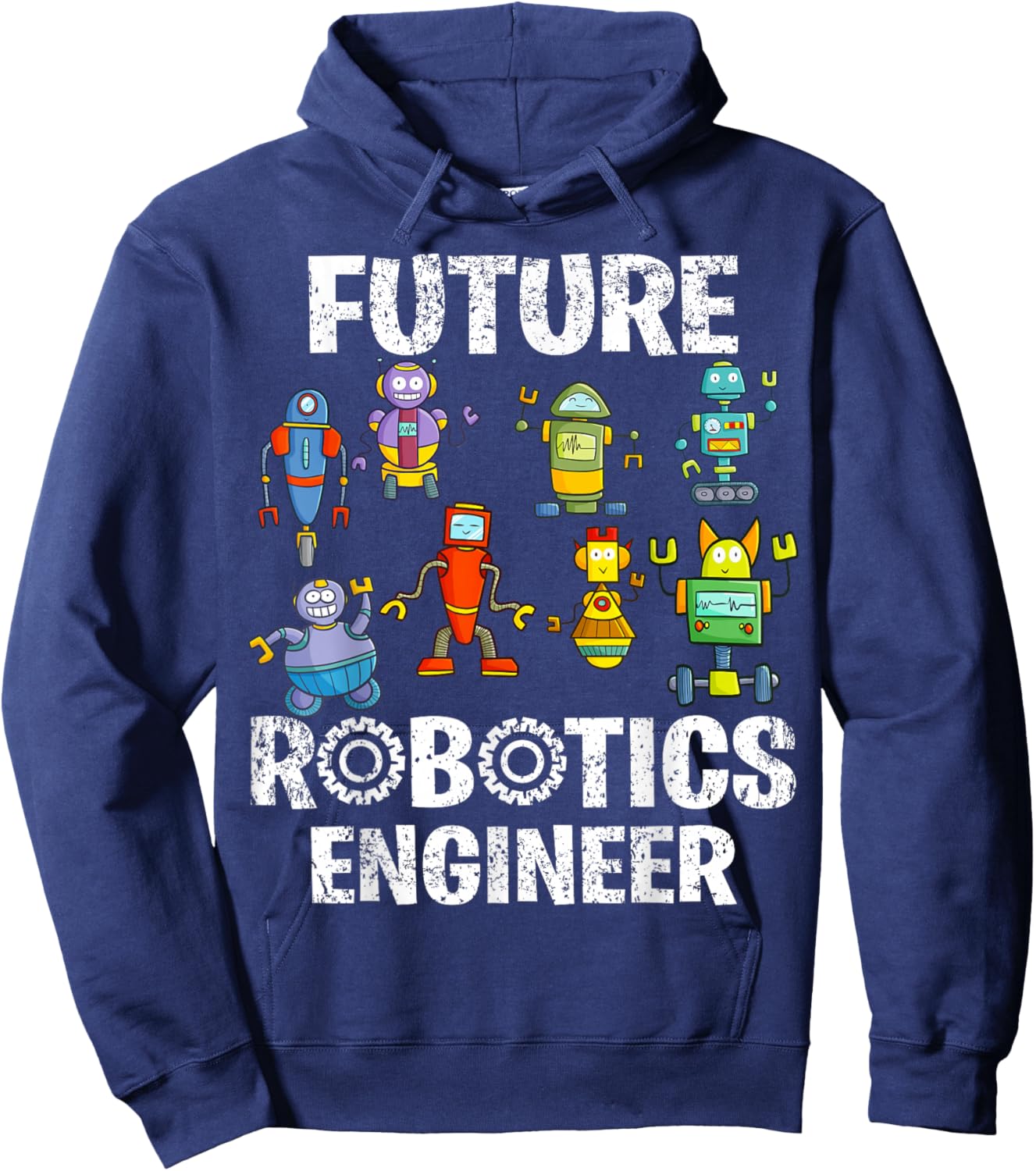 Future Robotics Engineer Funny Robot Engineering Kids Hoodie - Hoodie | Navy