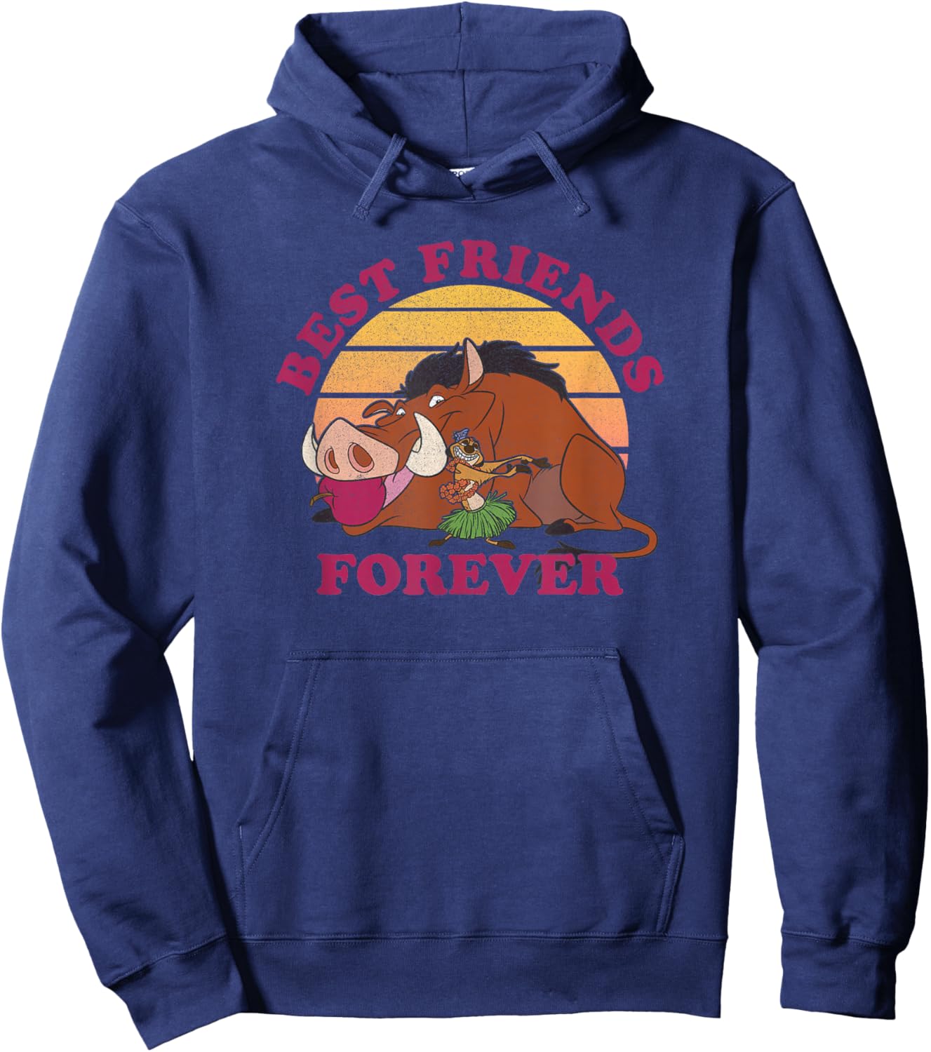 Disney Lion King Timon & Pumbaa Luau Best Friends Forever Hoodie - Hoodie | Navy