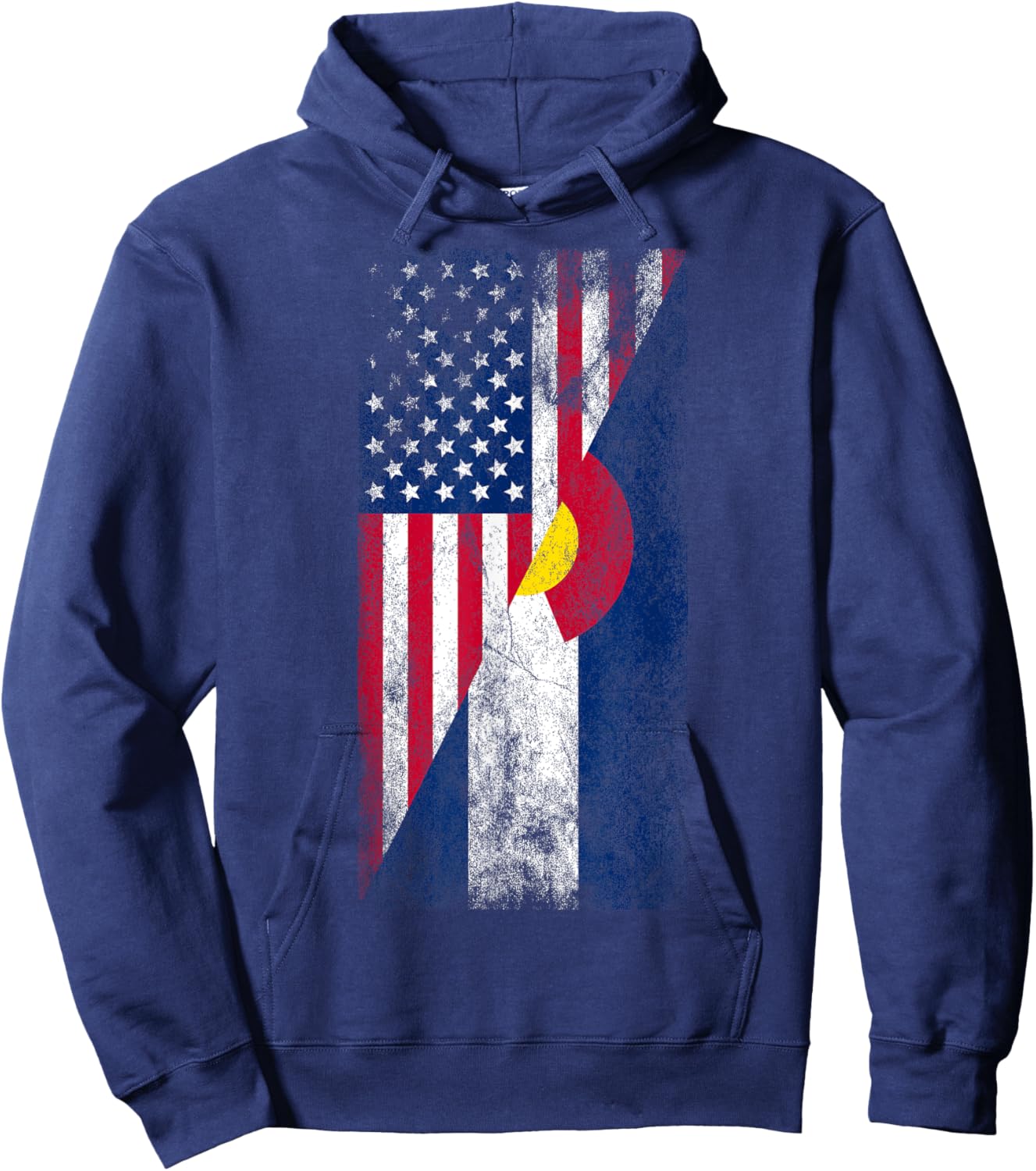 USA & Colorado Flags - American Coloradan Hoodie - Hoodie | Navy