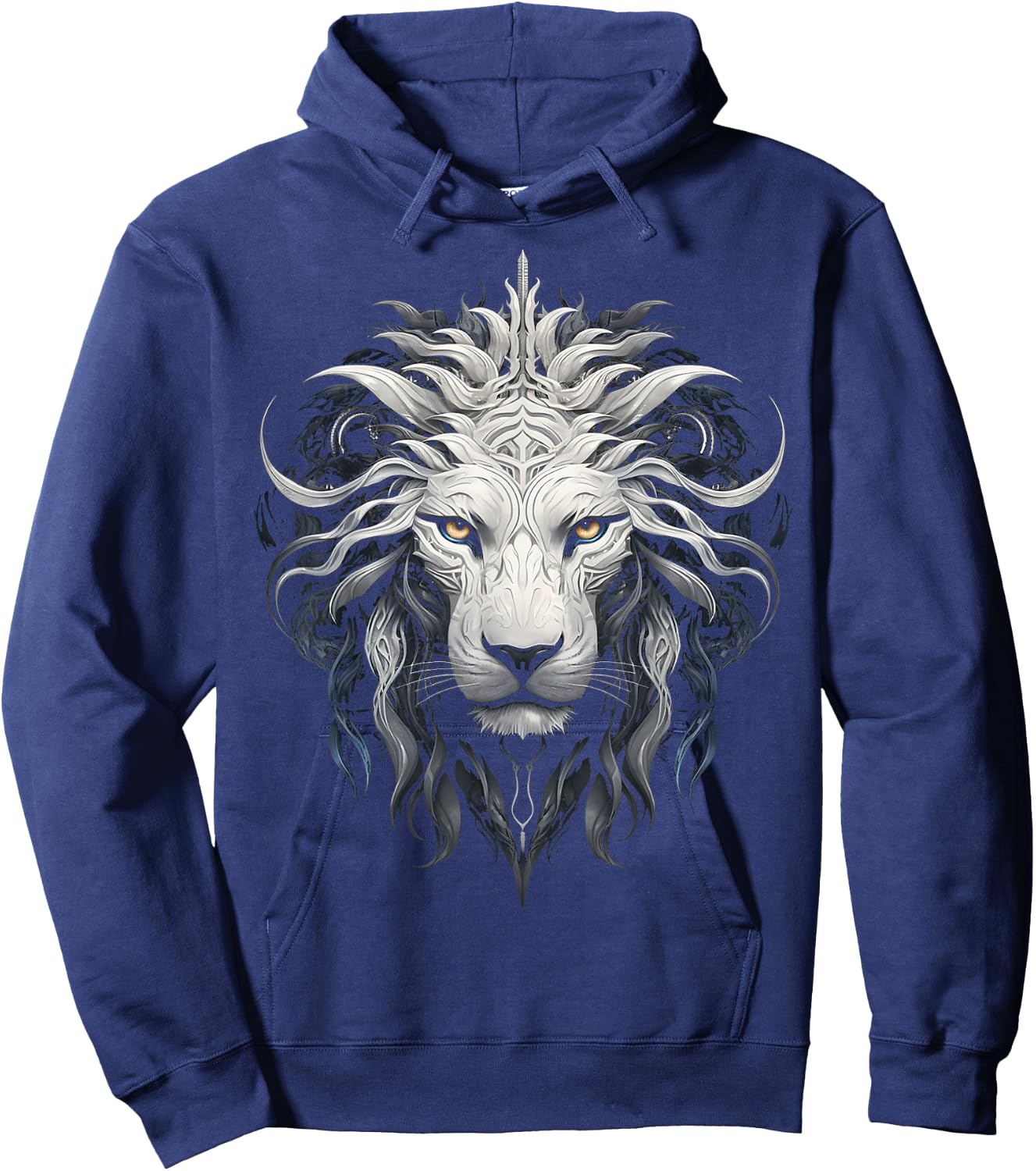 Lion Mandala Animal Zoo Illustration Lion Hoodie - Hoodie | Navy