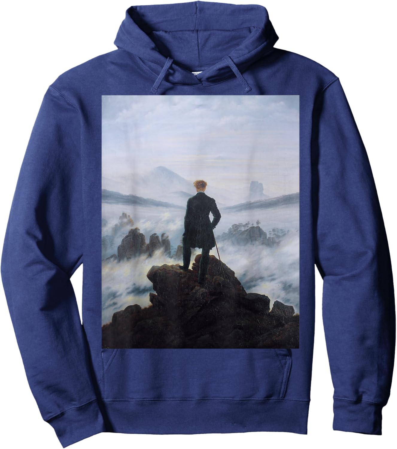 The Wanderer Above the sea of Fog Hoodie - Hoodie | Navy