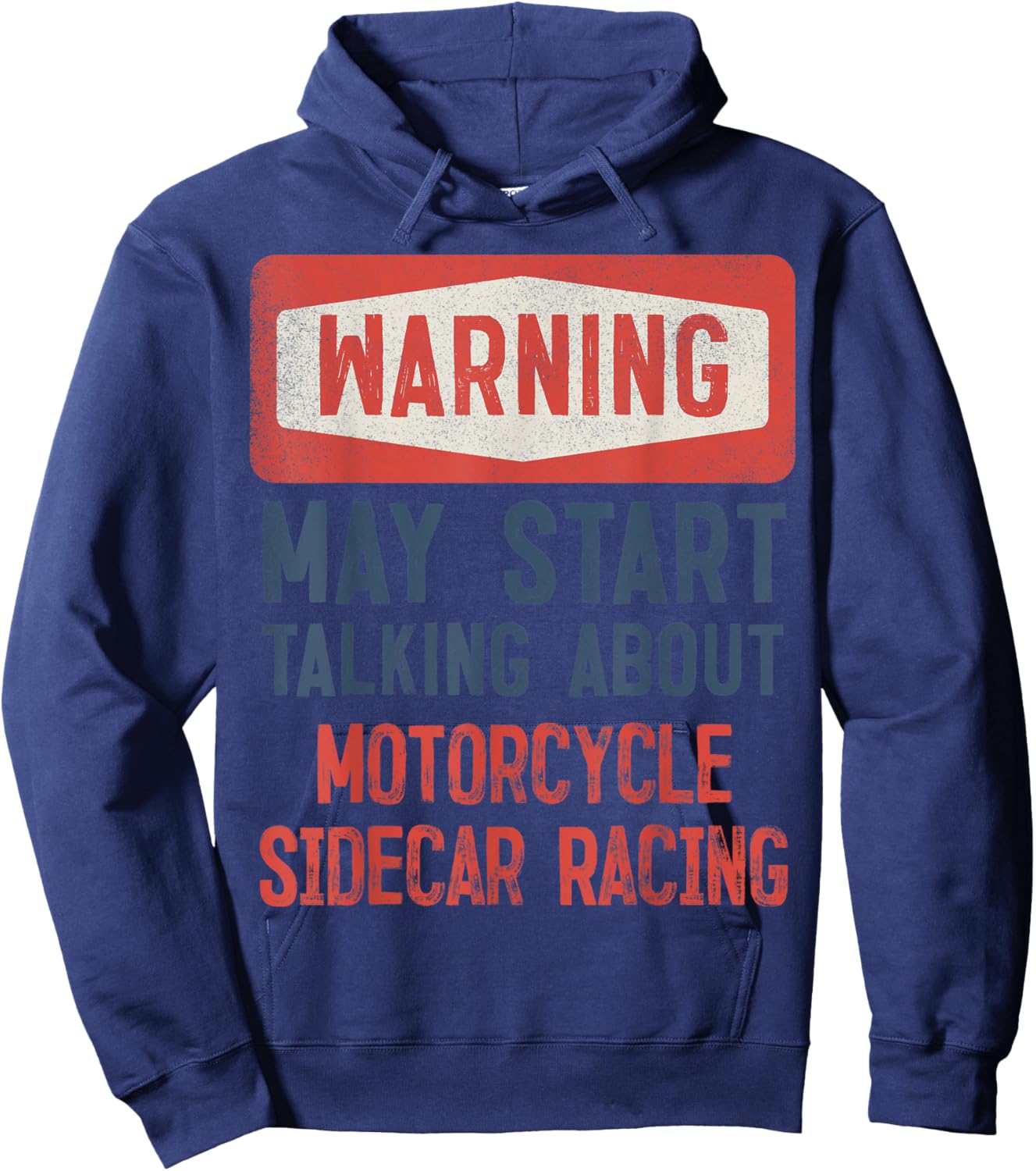 Warning May Start Talking About Motorcycle Sidecar Hoodie - Hoodie | Navy
