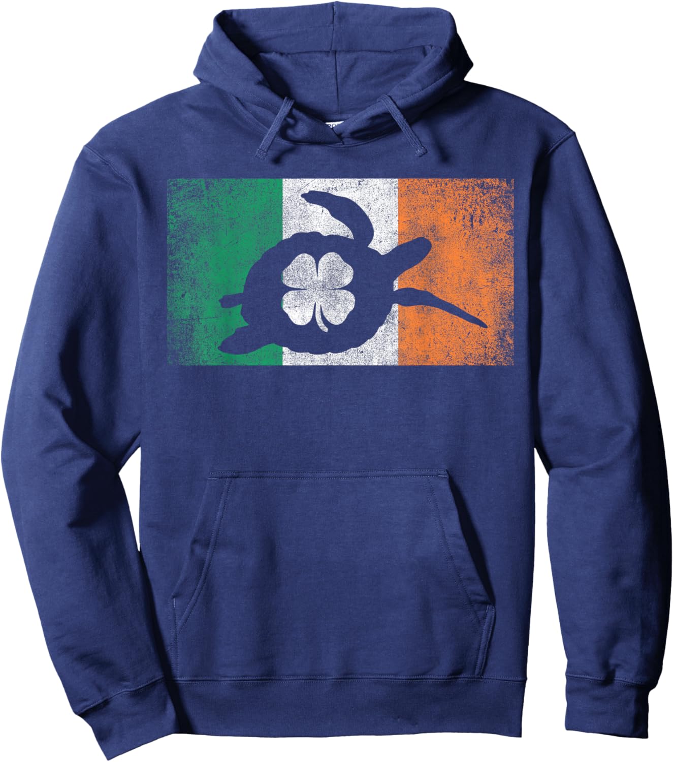 Sea Turtle St. Patrick's Day Irish Flag Ireland Saint Paddys Hoodie - Hoodie | Navy