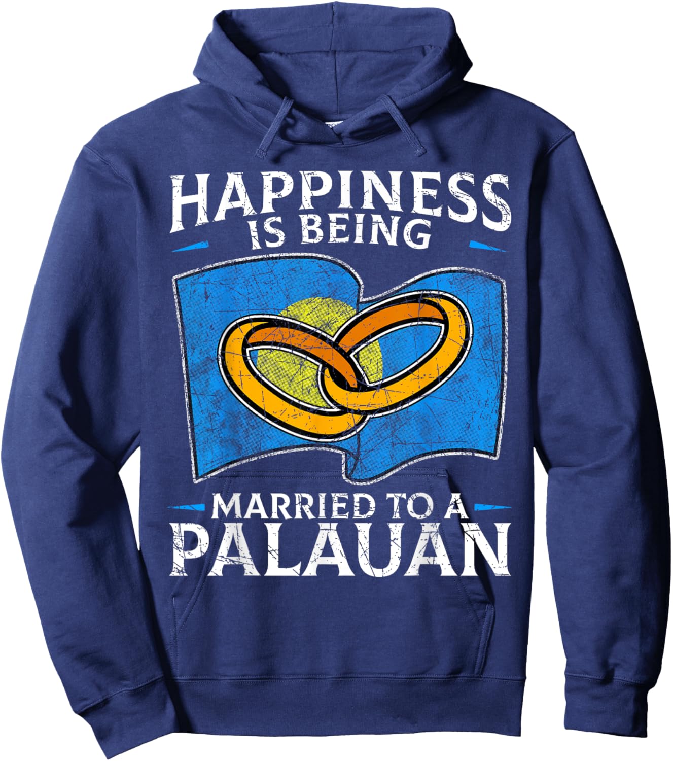 Palauan Wedding Republic of Palau Heritage Marriage Hoodie - Hoodie | Navy