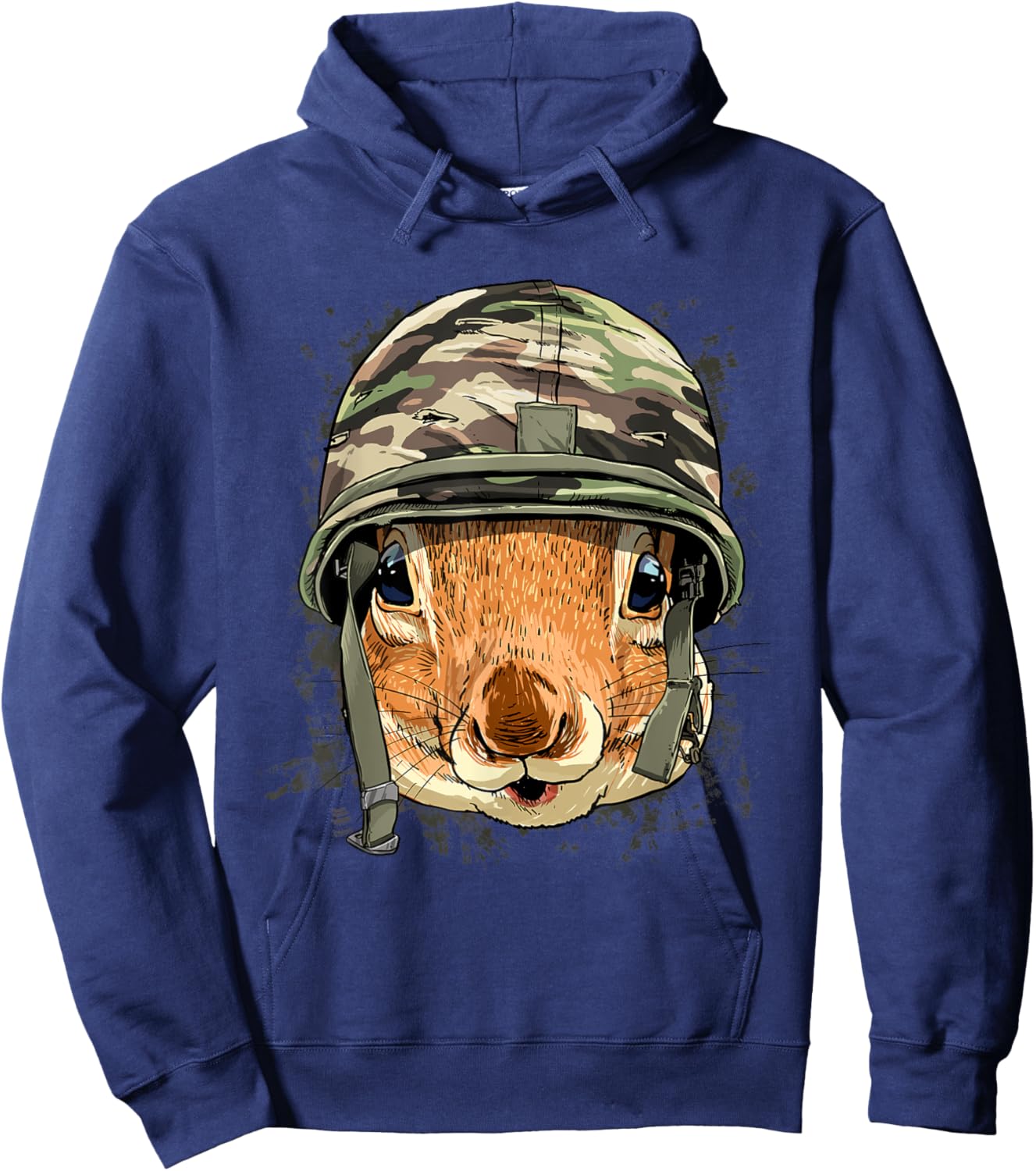 Squirrel Soldier Veteran Army Squirrel Rodent Animal Lover Hoodie - Hoodie | Navy