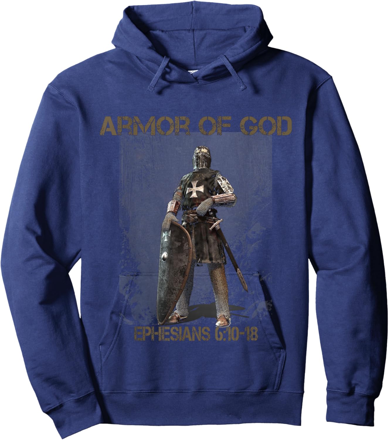 Christian T S Bible Verse T S Scripture T S Armor of God T Hoodie - Hoodie | Navy