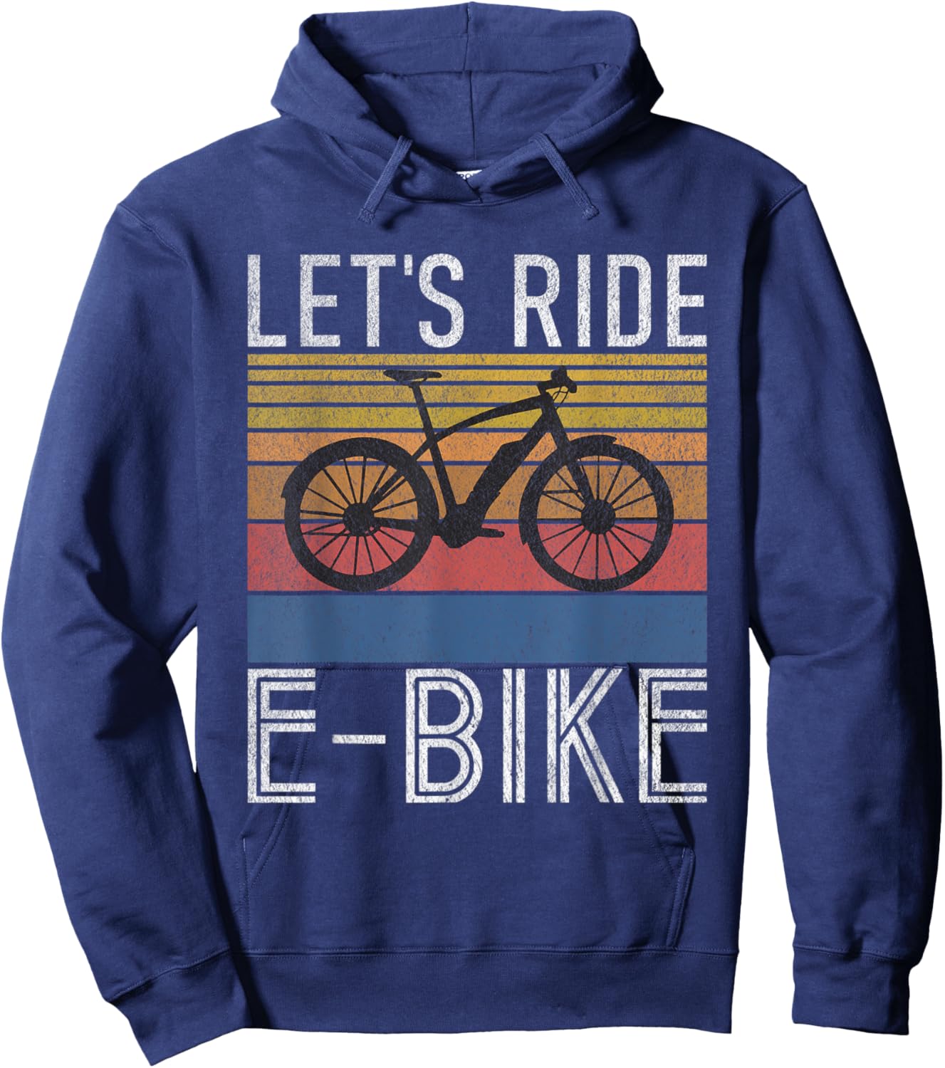 Lets Ride E Bike E Biking Electric Bicycle Hoodie - Hoodie | Navy