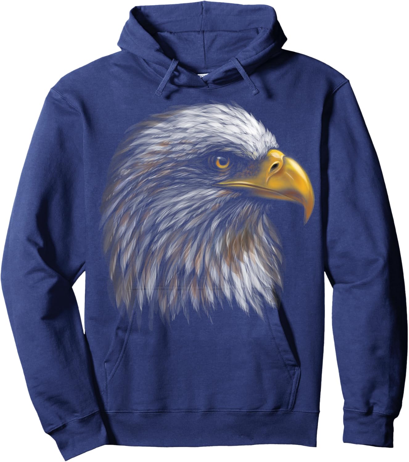 Cute Bald Eagle Head Black Art for Lovers of Eagles Birds Hoodie - Hoodie | Navy