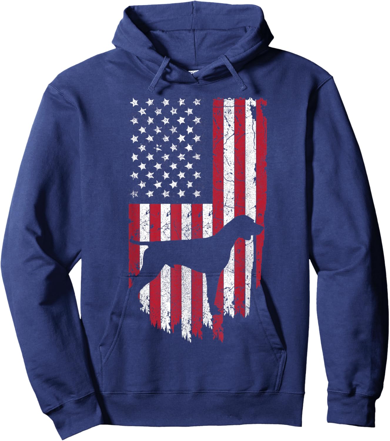 German Short-haired Pointer Dog Silhouette Shirts, American Hoodie - Hoodie | Navy