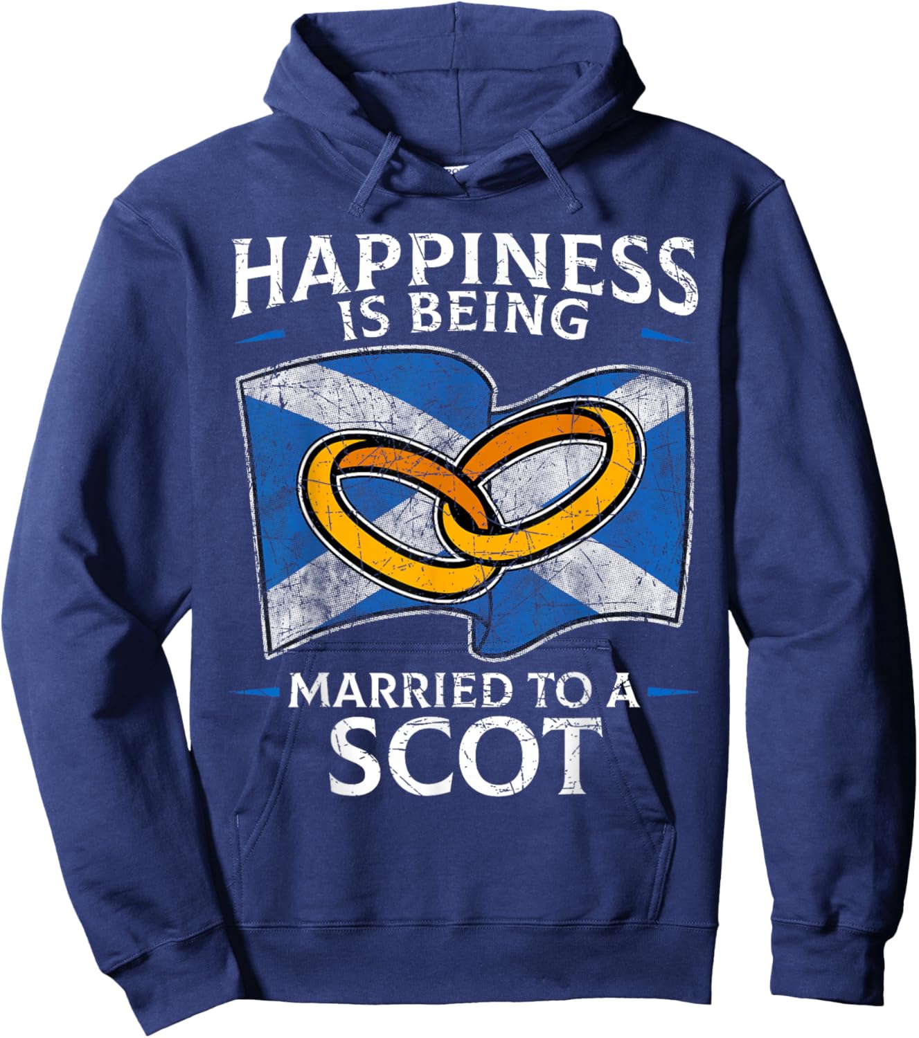 Scottish Wedding Scotland Heritage Roots Scot Flag Married Hoodie - Hoodie | Navy