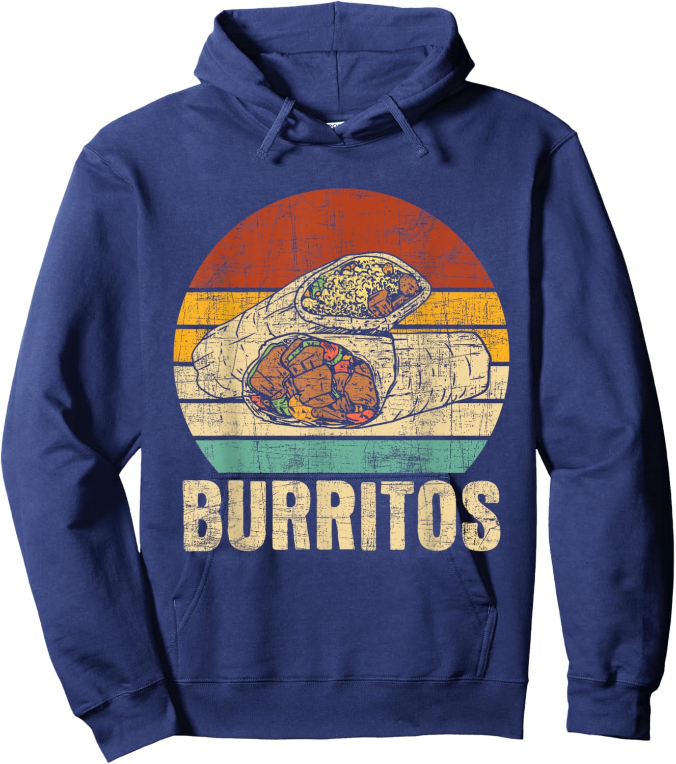 Burritos - Foodie Mexican Food Dish Cuisine Lover Tortilla Hoodie - Hoodie | Navy