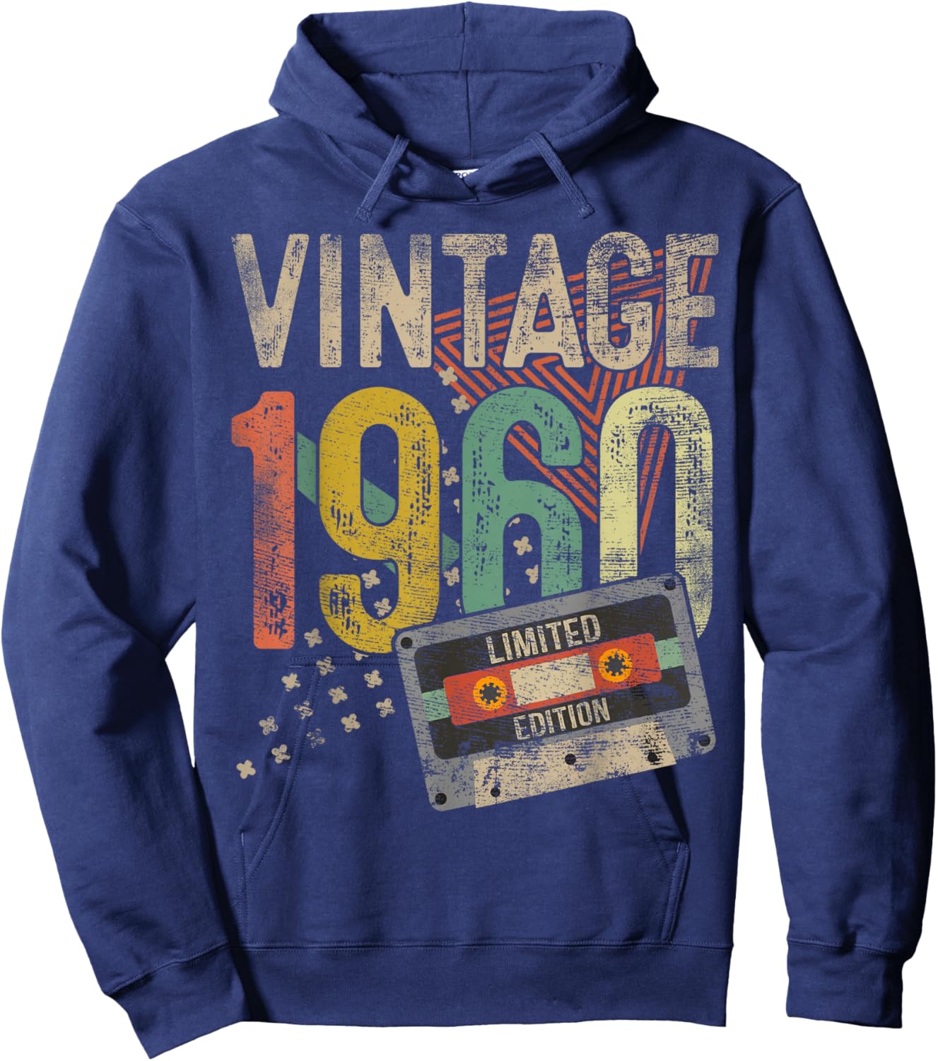 Vintage 1960 65th Birthday Gifts Women 65 Year Old Hoodie - Hoodie | Navy