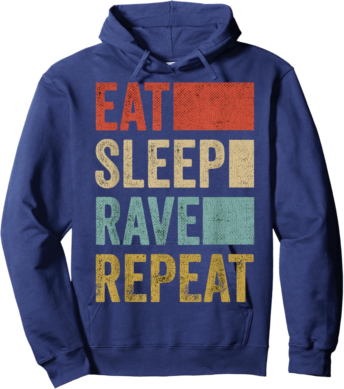 Eat Sleep Rave Repeat Hoodie - Hoodie | Navy