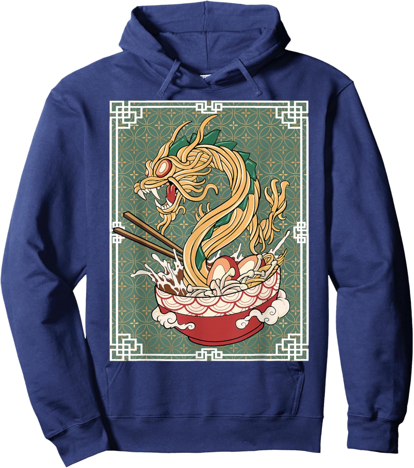 Ramen Dragon Japanese noodles soup Hoodie - Hoodie | Navy
