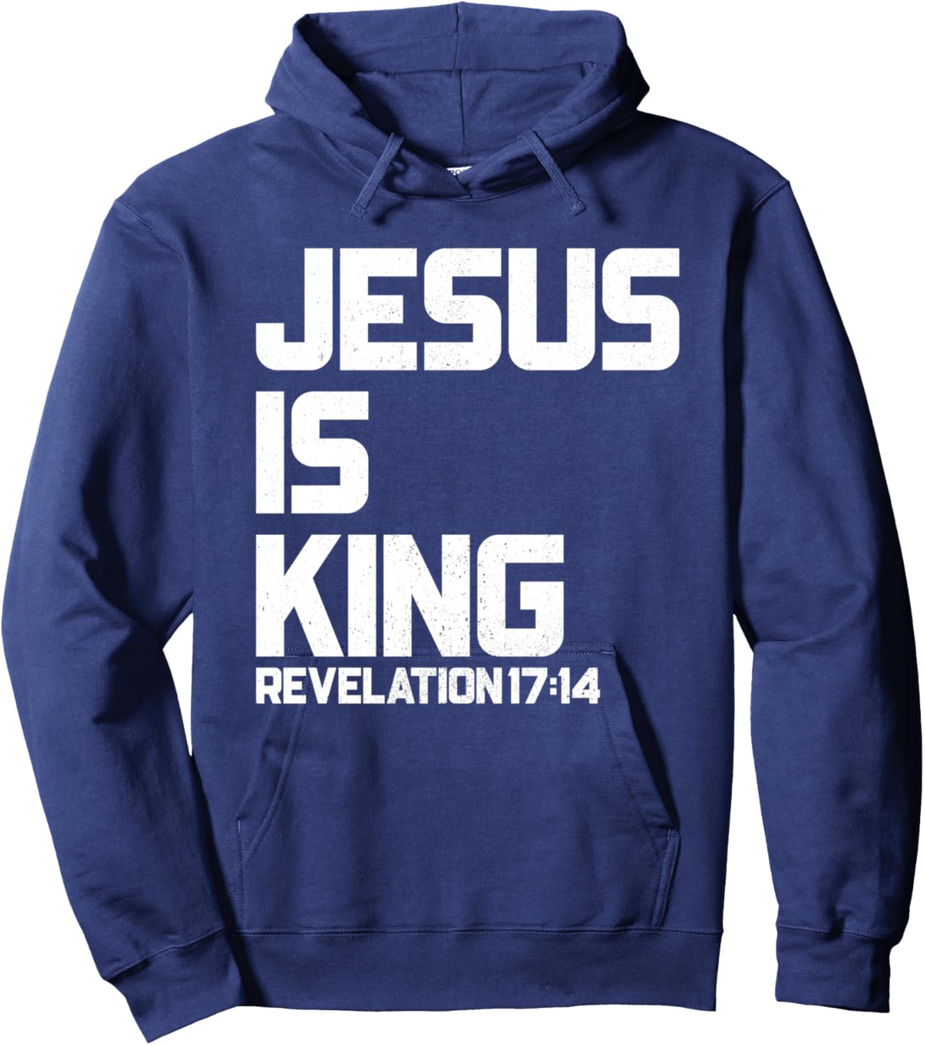 Jesus is King Revelation 17 14 Bible Verse & Women Hoodie - Hoodie | Navy