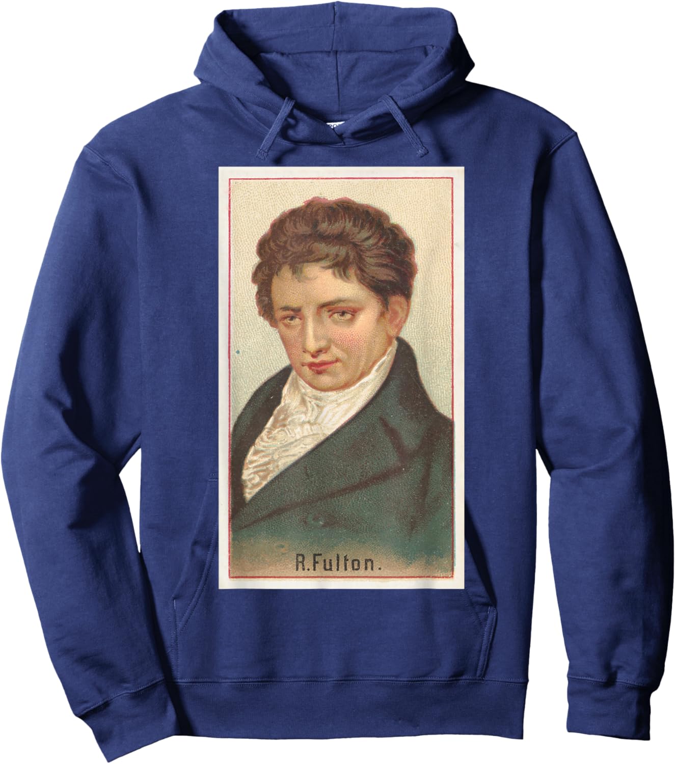 Robert Fulton Illustrative Portrait (1888) Hoodie - Hoodie | Navy