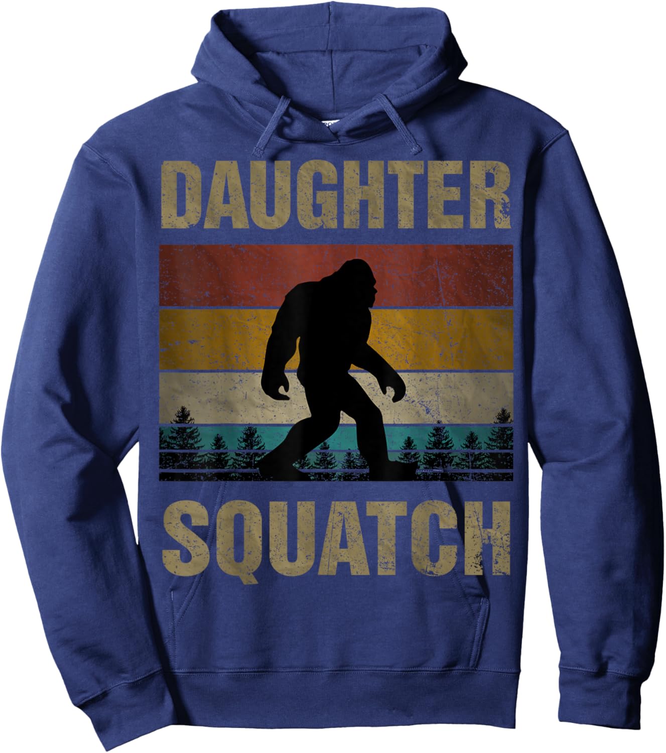 Daughter Squatch Bigfoot Daughter Sasquatch Yeti Family Hoodie - Hoodie | Navy