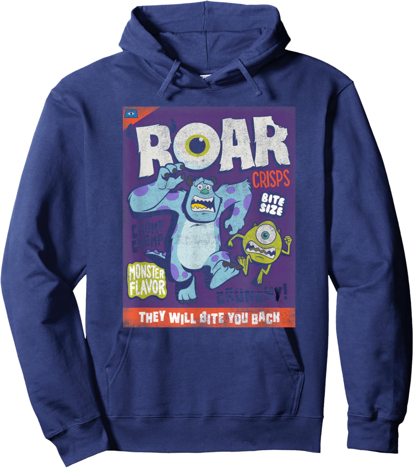 Disney Pixar Monsters Inc Halloween Roar Crisps Hoodie - Hoodie | Navy
