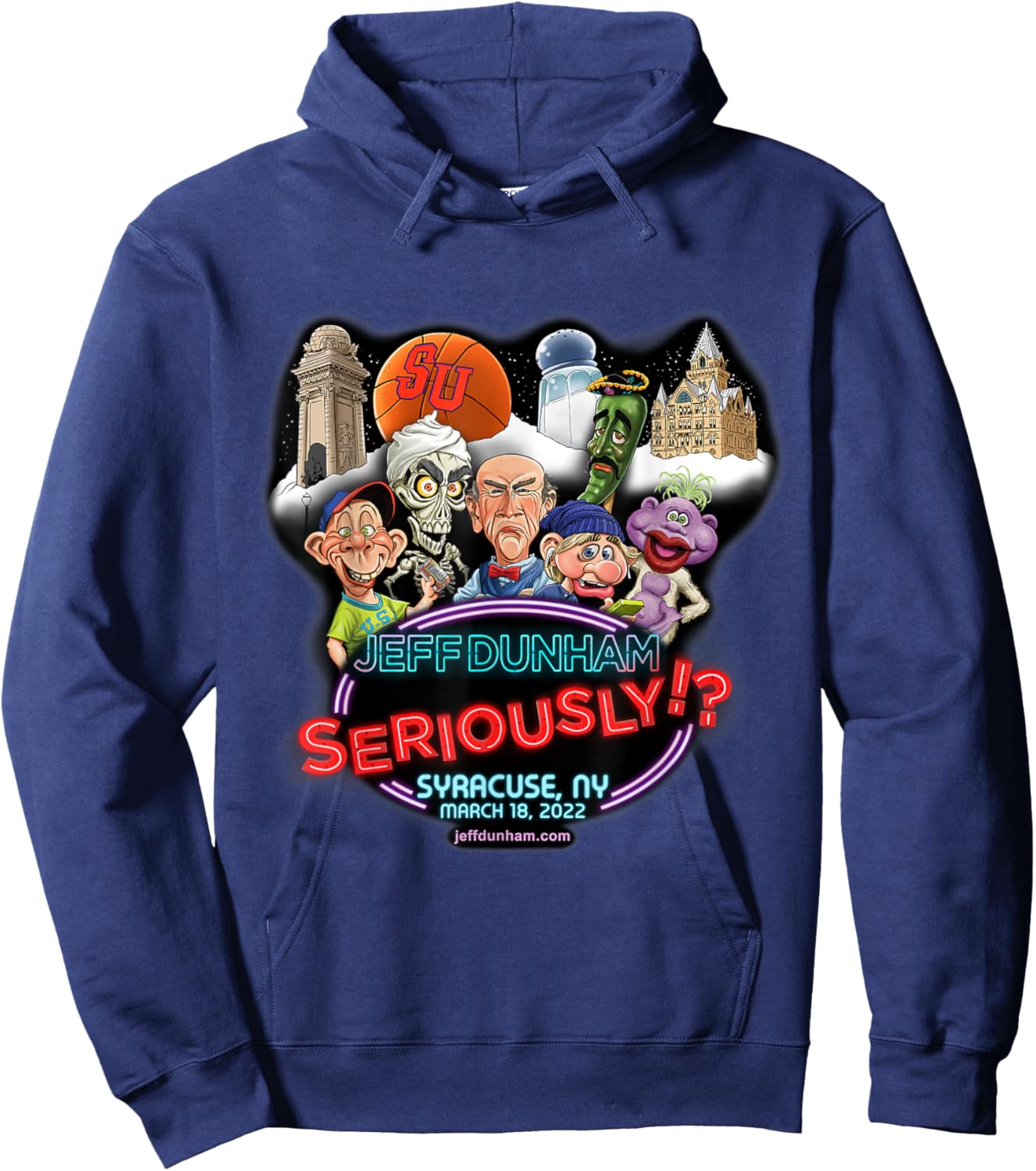 Jeff Dunham Syracuse, NY Hoodie - Hoodie | Navy