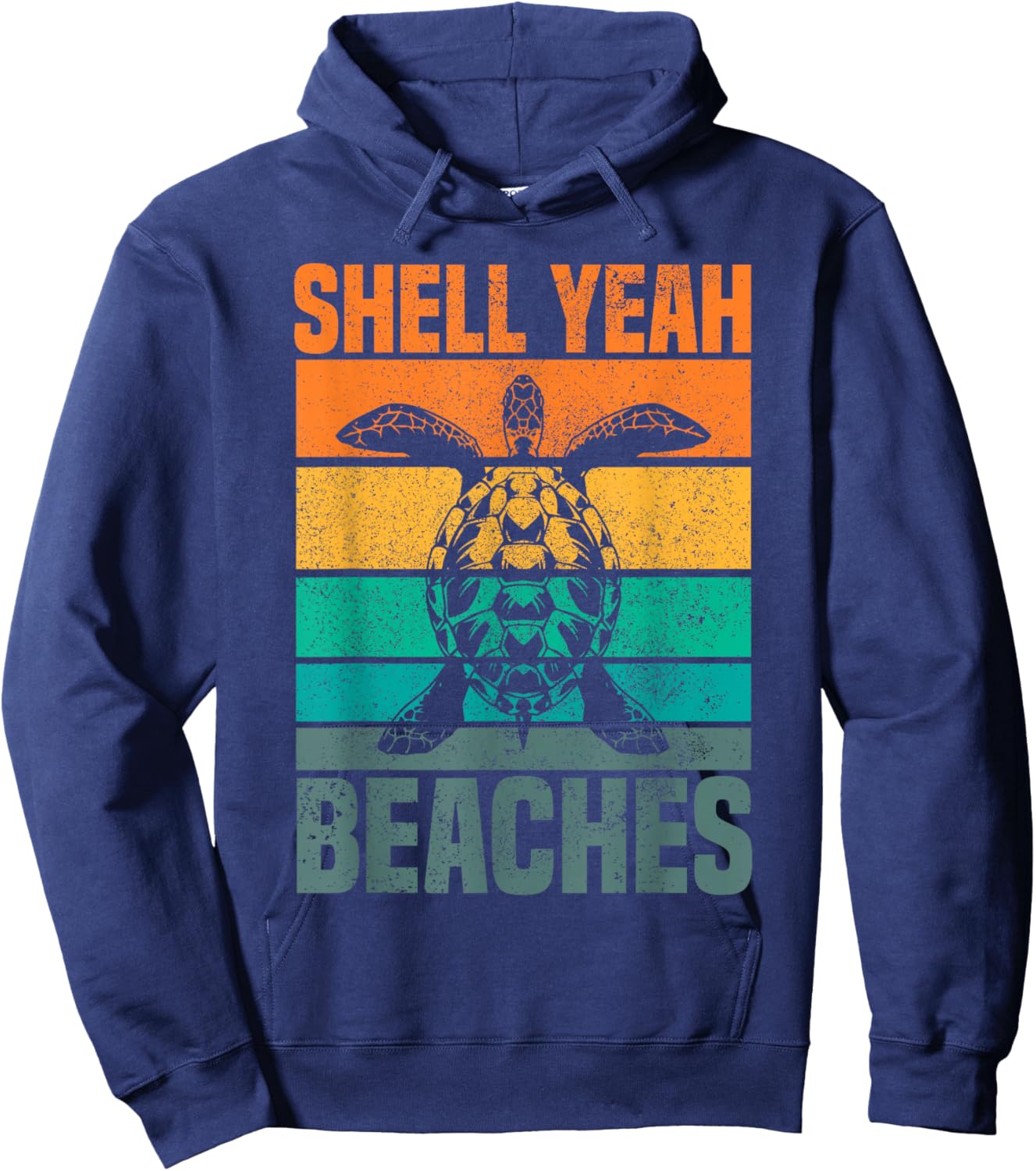 Vintage Shell Yeah Tortoise Lover Gift Marine Animal Turtle Hoodie - Hoodie | Navy