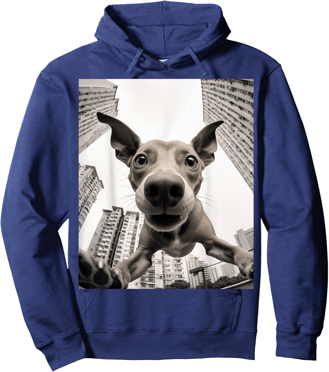 Funny dog selfie pic Hoodie - Hoodie | Navy