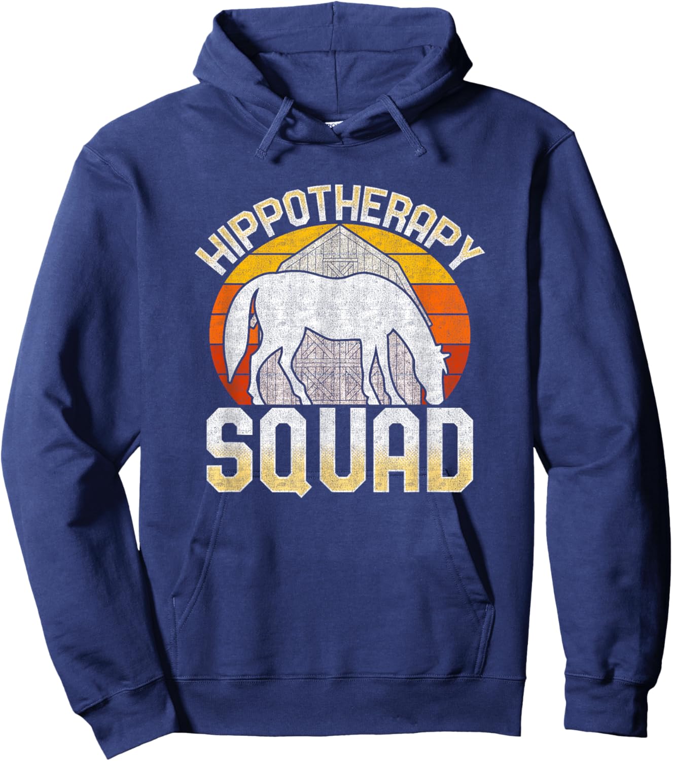 Equine Assisted Horse Therapy Therapist Hippotherapy Squad Hoodie - Hoodie | Navy