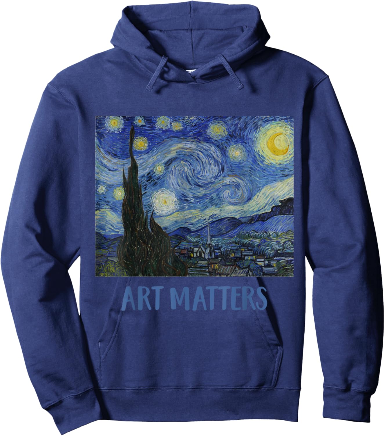 Starry Night by Vincent van Gogh Art Matters Hoodie - Hoodie | Navy
