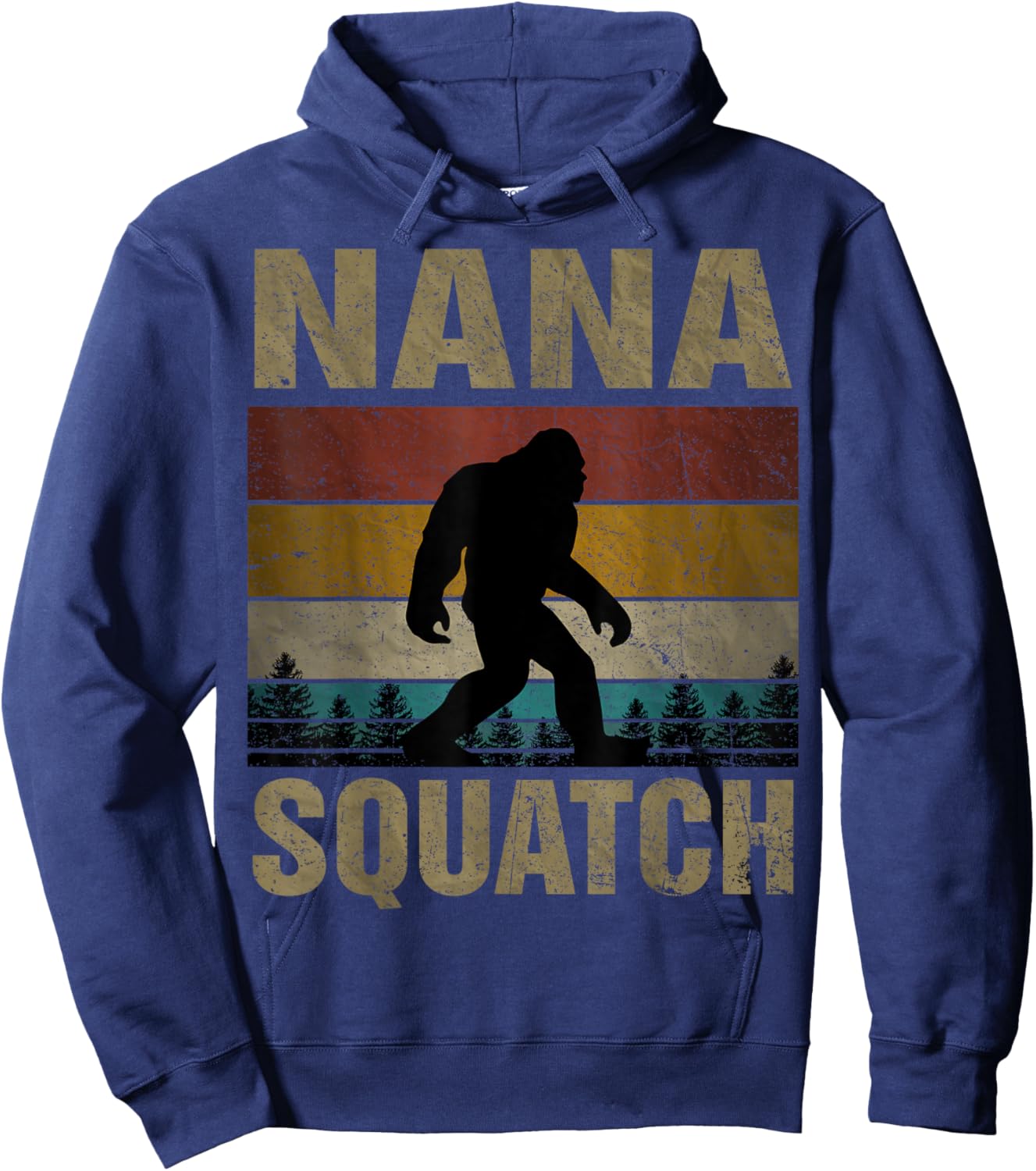 Nana Squatch Bigfoot Nana Sasquatch Yeti Family Matching Hoodie - Hoodie | Navy