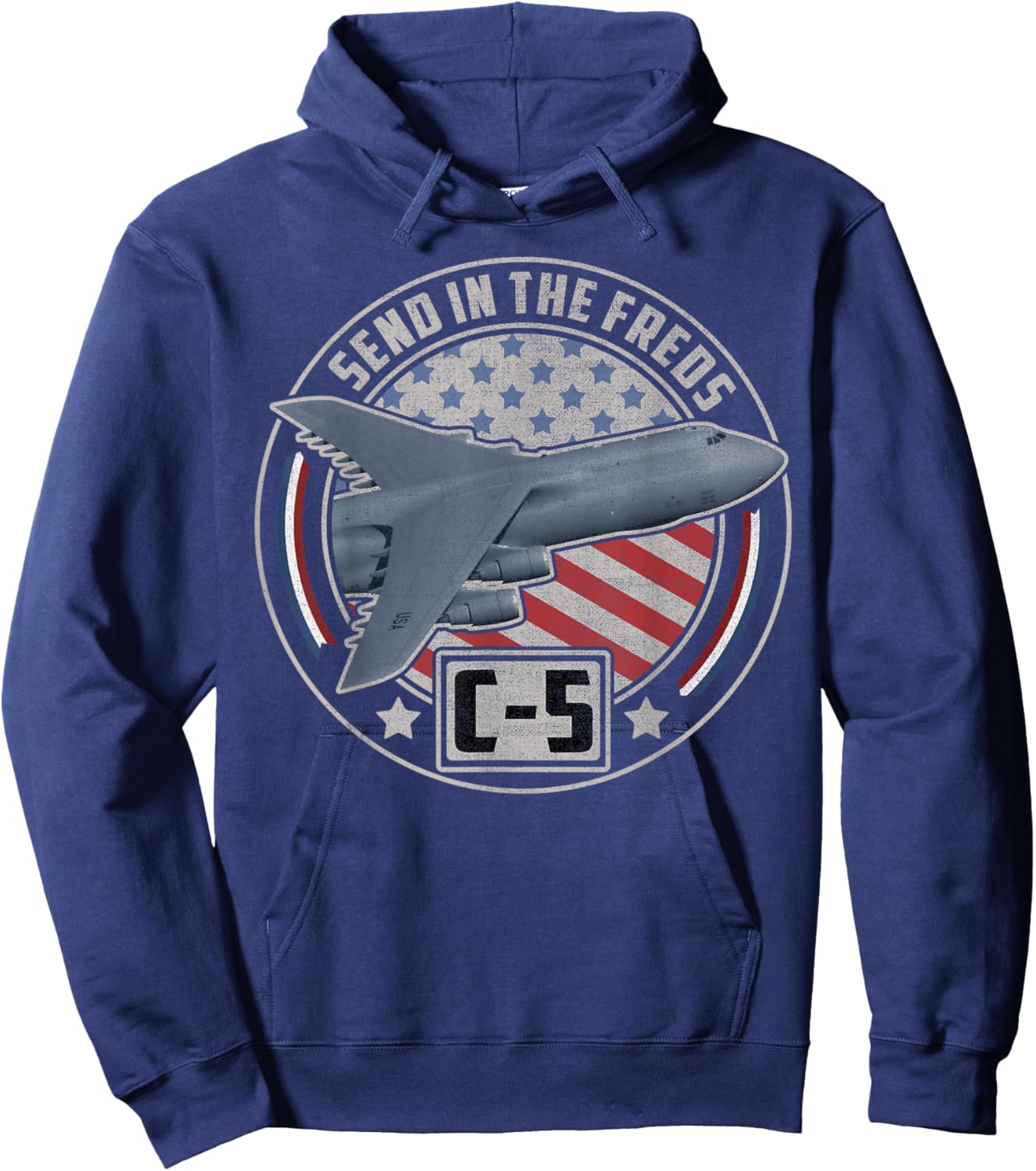 C-5 Galaxy US Military Cargo Aircraft Hoodie - Hoodie | Navy